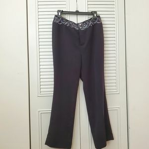 Women's Dress Pants with Embroidery Detail